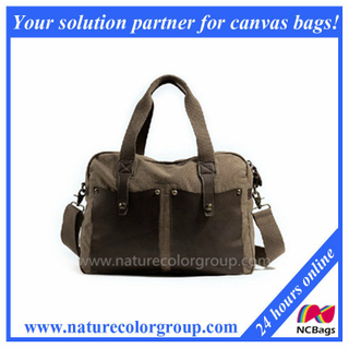 Fashion Shoulder Handbag with Leather Trims