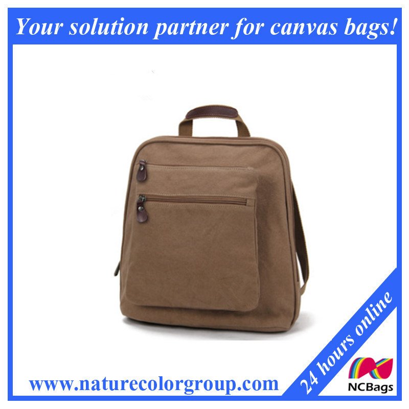Small Canvas Backpack Rucksack iPad Bag Shoulder Bag