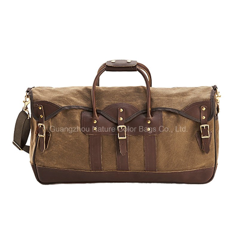 Mens Casual Fashion Waxed Canvas Traveling Leisure Tote Bag