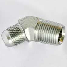 2503 45° Male Elbow Flare tube end / male pipe end SAE 070302 steel fittings manufacturers