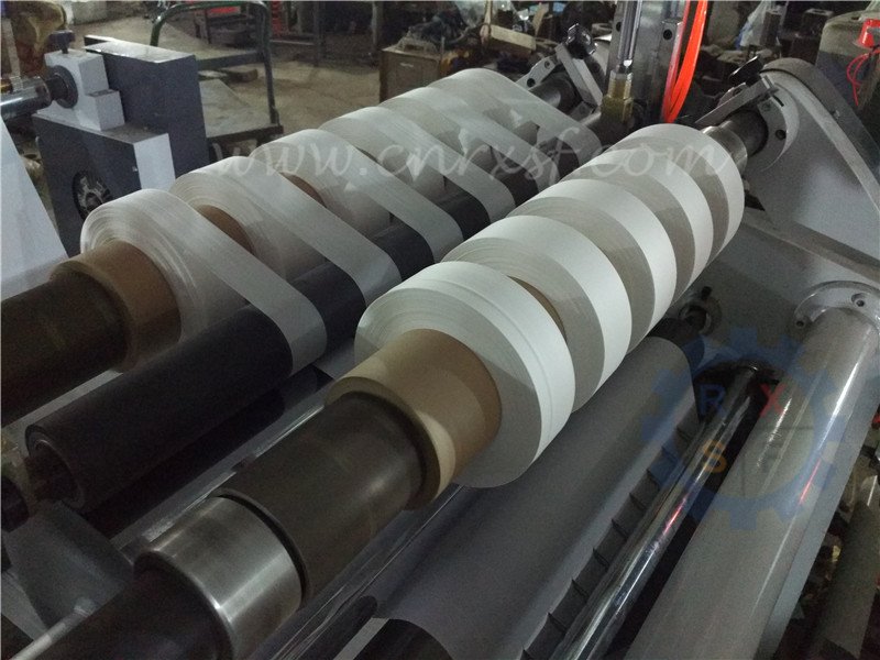 Surface coiling slitting rewinder machine for calcium carbonate film