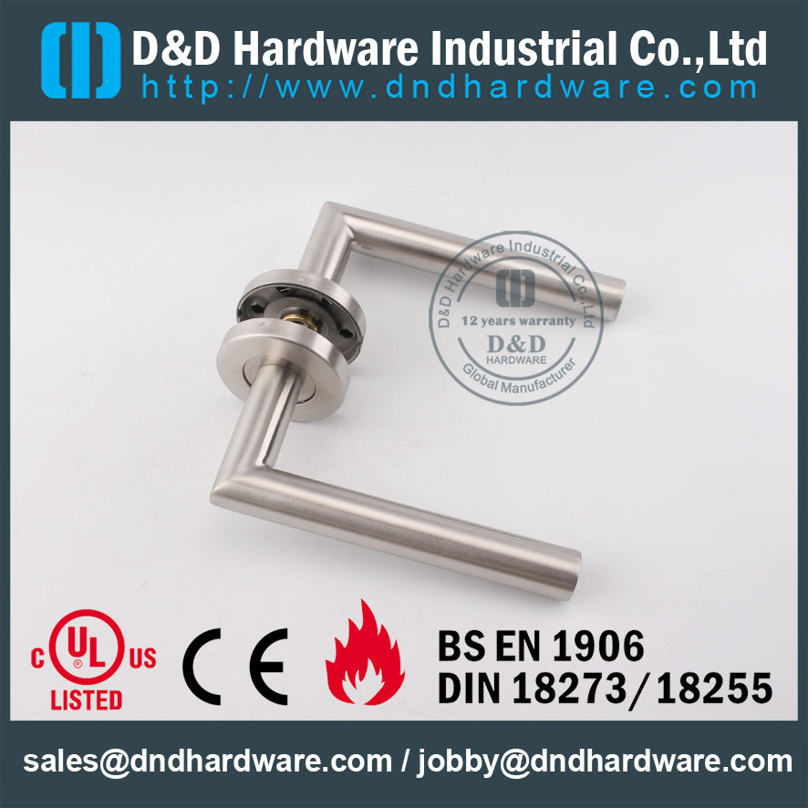 Alavanca de porta de aço inoxidável de hardware D & D DDTH003