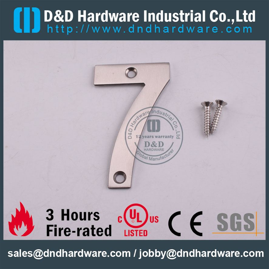 D & D Hardware-Atacado Porta Hardware SS304 Placa de Sinal Número DDSP013