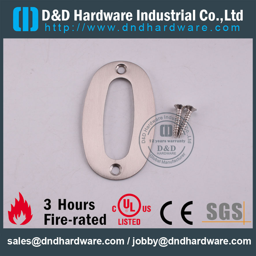 D & D Hardware- Euro Interior Placa de sinalização do número SSS DDSP013