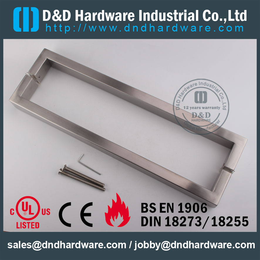 D & D Hardware-Euro Interior Puxador de aço inoxidável DDPH015