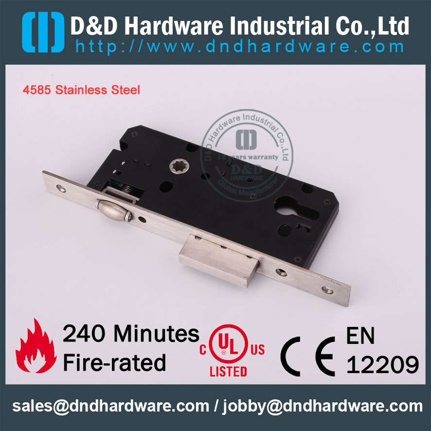 D & D Hardware-SS304 Porta Acessórios Roller Mortise Lock DDML017