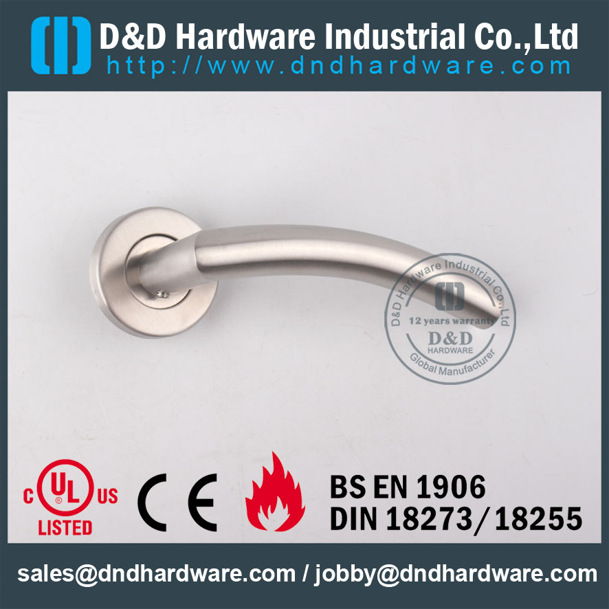 D & D Hardware-SS304 Puxador de porta oco com certificado de incêndio DDTH008