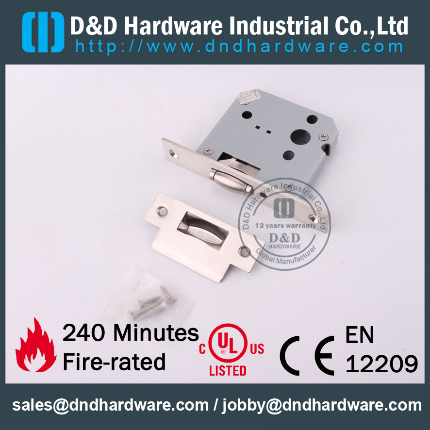 D & D Hardware-Euro Interior SS304 Roller Mortise Bloqueio Body DDML030