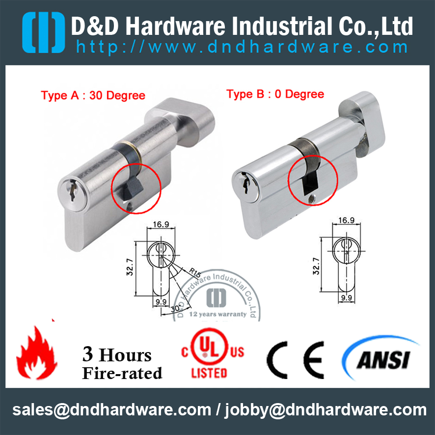 Euro Thumb Turn Cylinder Locks-DDLC002