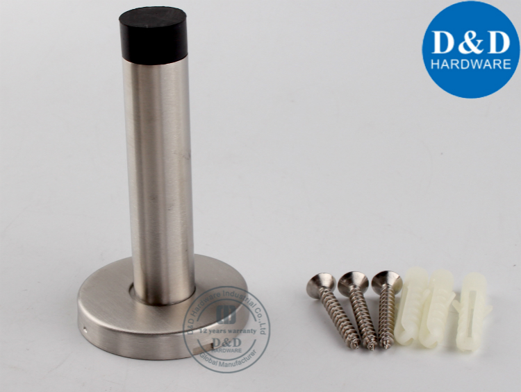 Rolha de porta de parede de aço inoxidável com hardware de plástico-D&D