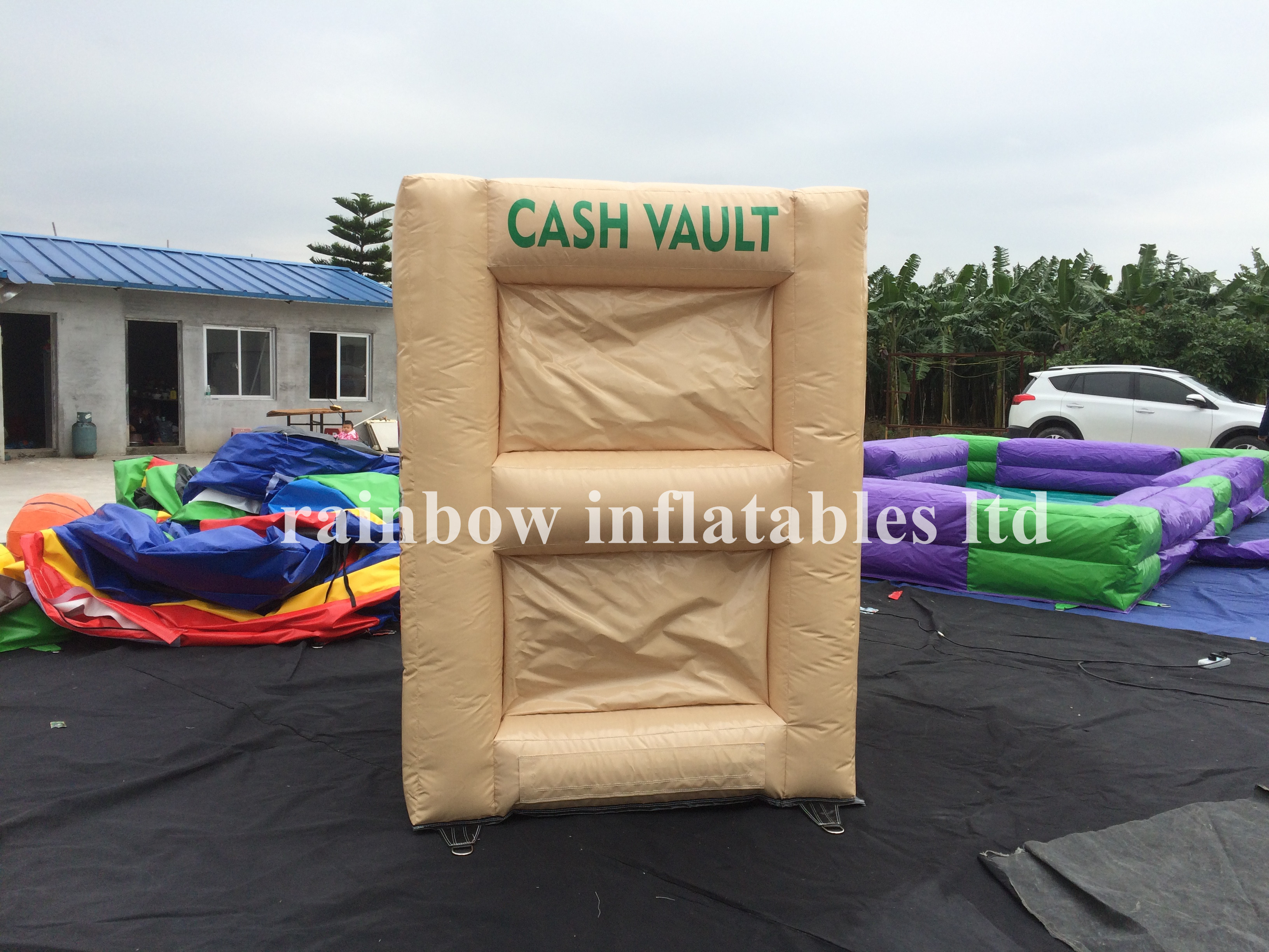 RB9048（1.5x1m） Inflatable Mini Cash Grab Machine Money Cash Cube For Sale