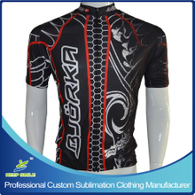Custom Digital Sublimation Printing Cycling Shirt with Full Zipper