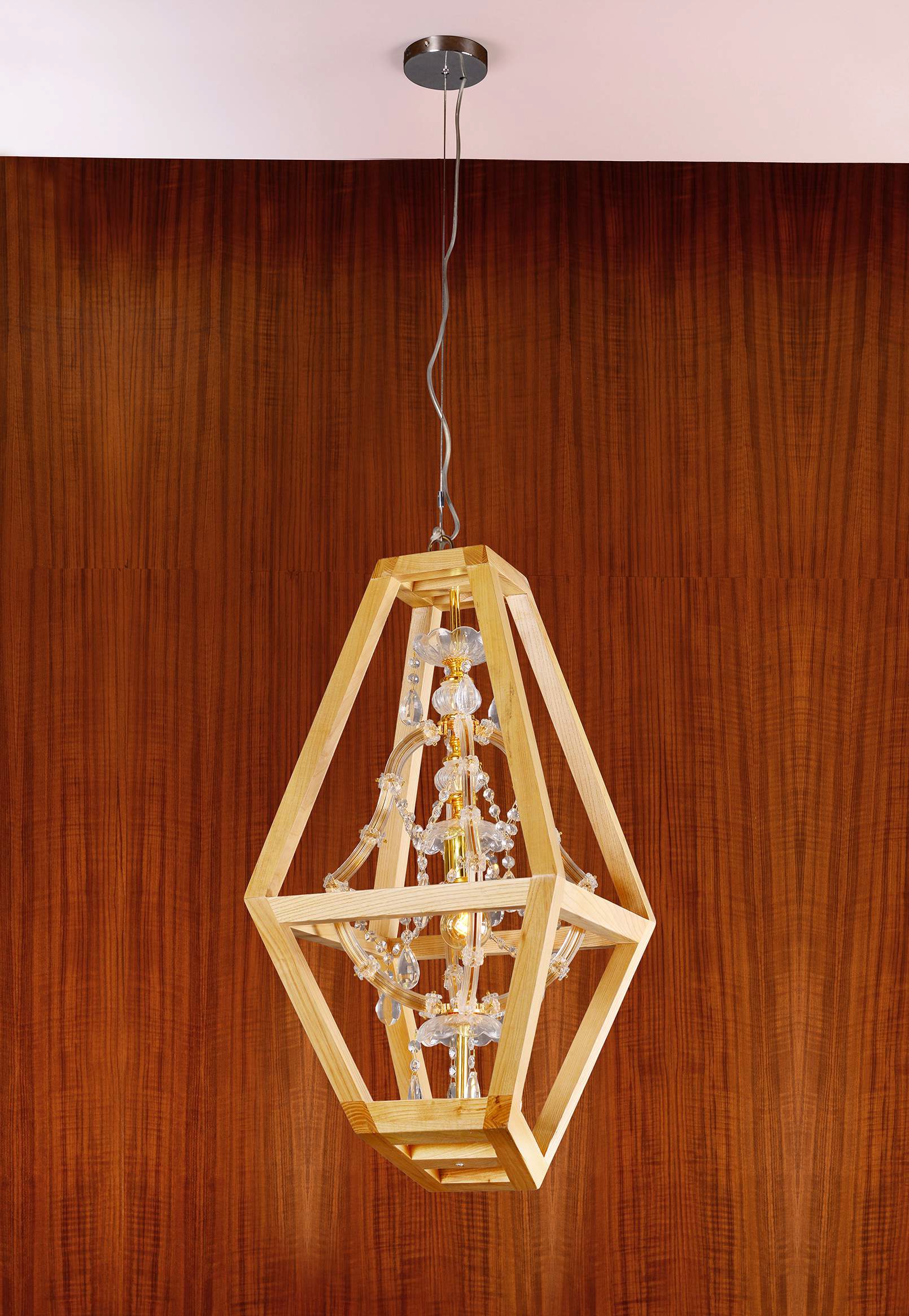 Подвесной светильник из хрусталя нового дизайна из дерева (KAMD8124-2-750)