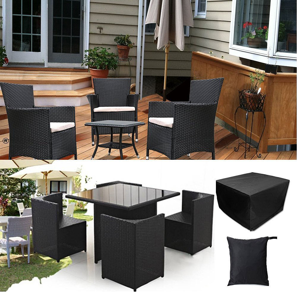 Waterproof garden patio furniture set cover rattan table cube outdoor