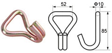 WH5003 2' ダブル J フック BS:3000KG/6600LBS - Dawson Group Ltd. - 中国メーカー、サプライヤー、工場