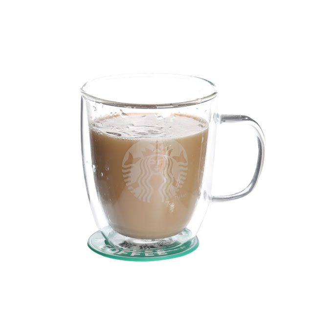 500ml double wall glass mugs