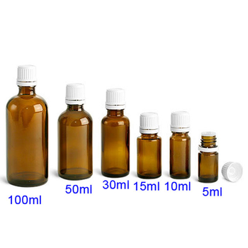 Amber Glass Essential Bottles