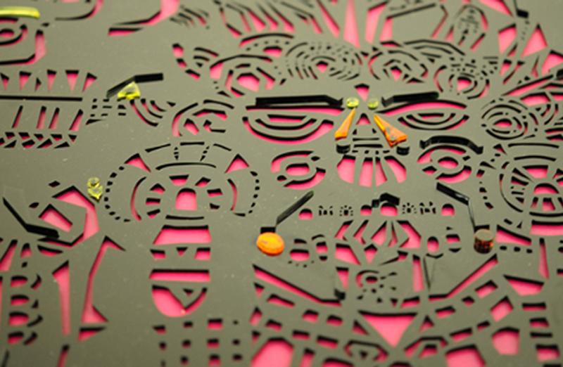 tela del corte del laser