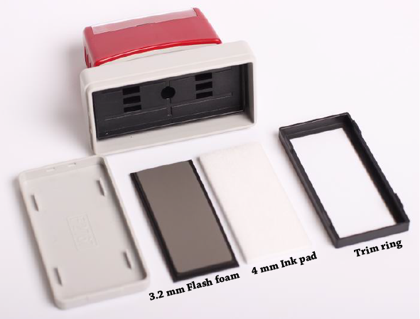 Pre inked flash stamps Rectangle F3291 Imprint size : 32×91mm 