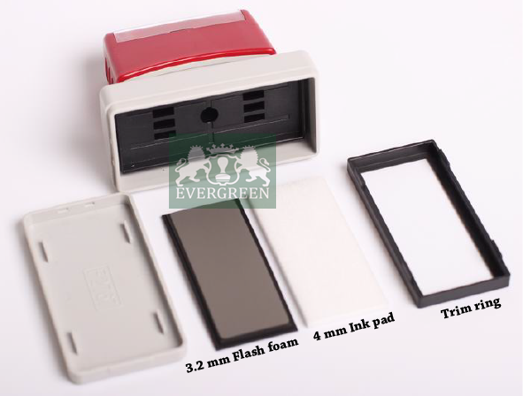 Dual foam flash stamps Rectangle F3278 Imprint size : 32×78mm 