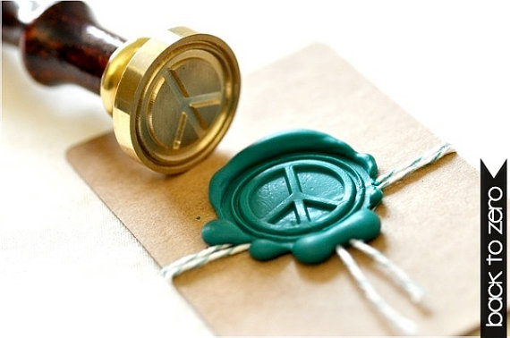 Cooper plate wax seal stamps round dia.25mm 