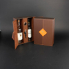 Wine Box Manufacturer Brown PU leather wine gift