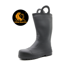 Waterproof Steel Toe Pvc Safety Rain Boots with Handles