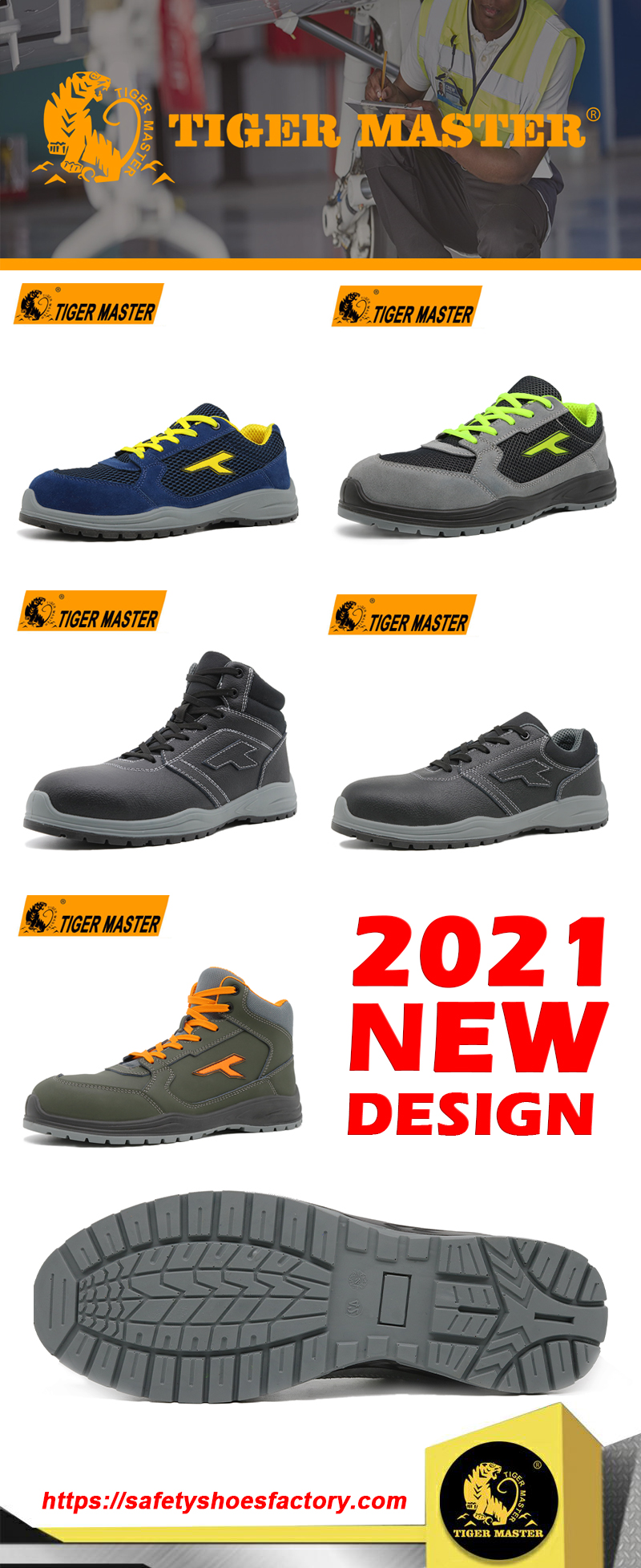 2021 new design safety shoes