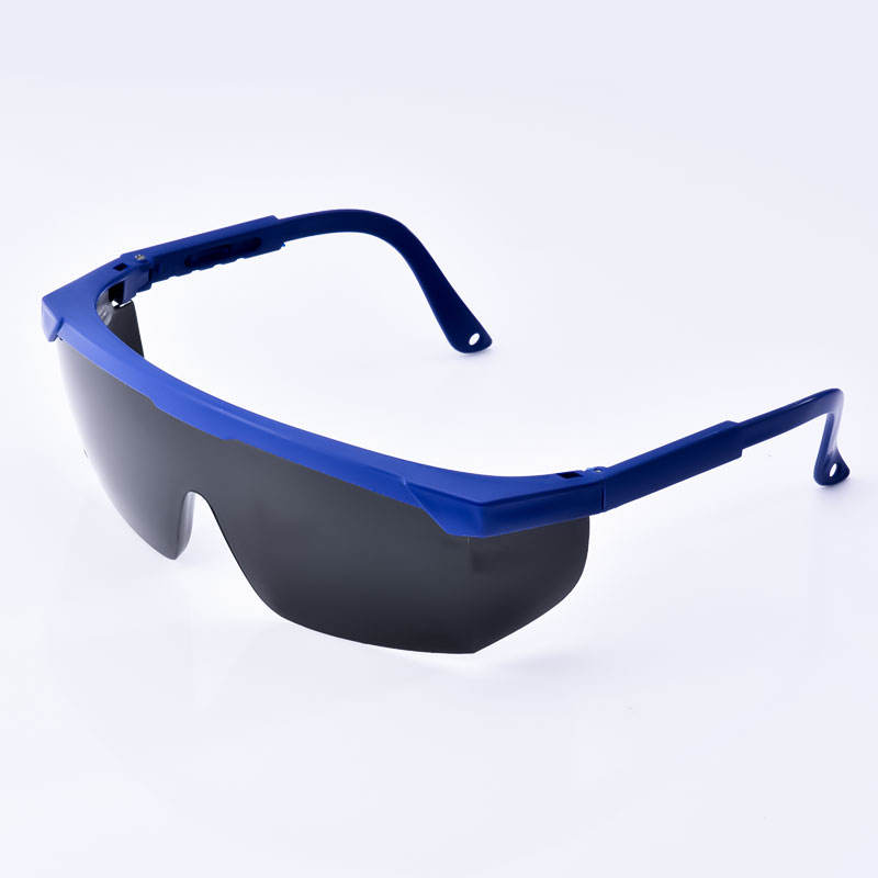 Anti Fog Anti Scratch Adjustable Legs Dark PC Lens Safety Glasses