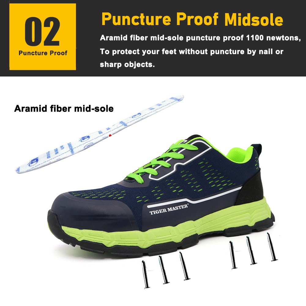 Hiking Sport Safety Shoes Men with Fiberglass Toe