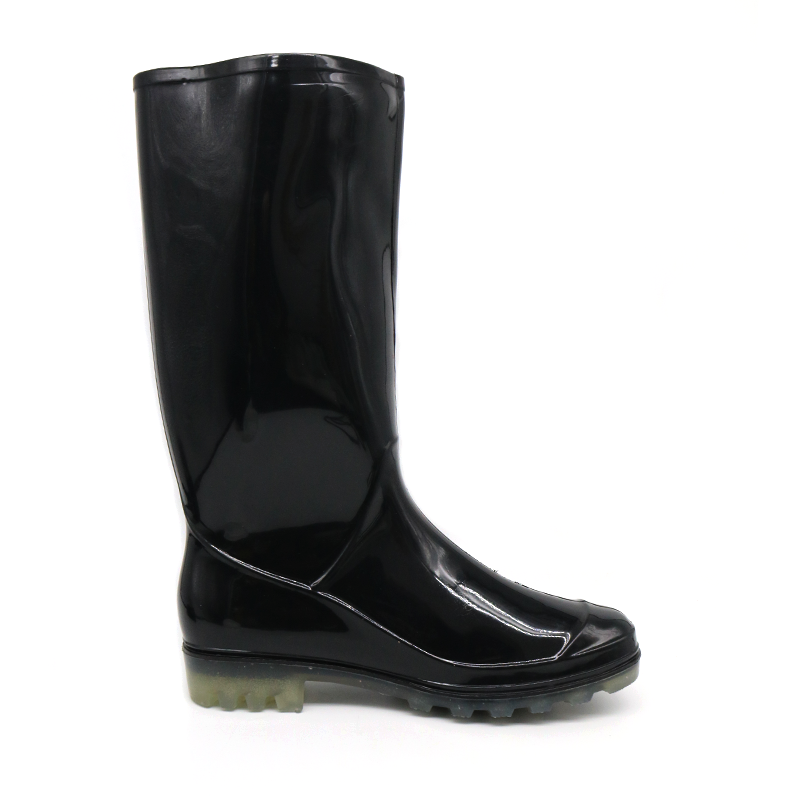 Black Environment-friendly Pvc Rain Boots for Women