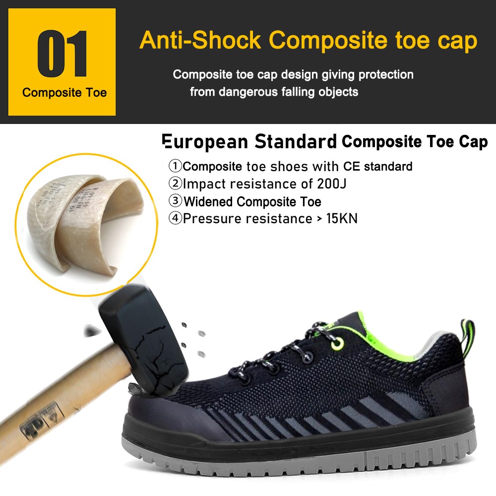 Anti-Slip Composite Toe Light Weight Sport Safety Shoes with CE