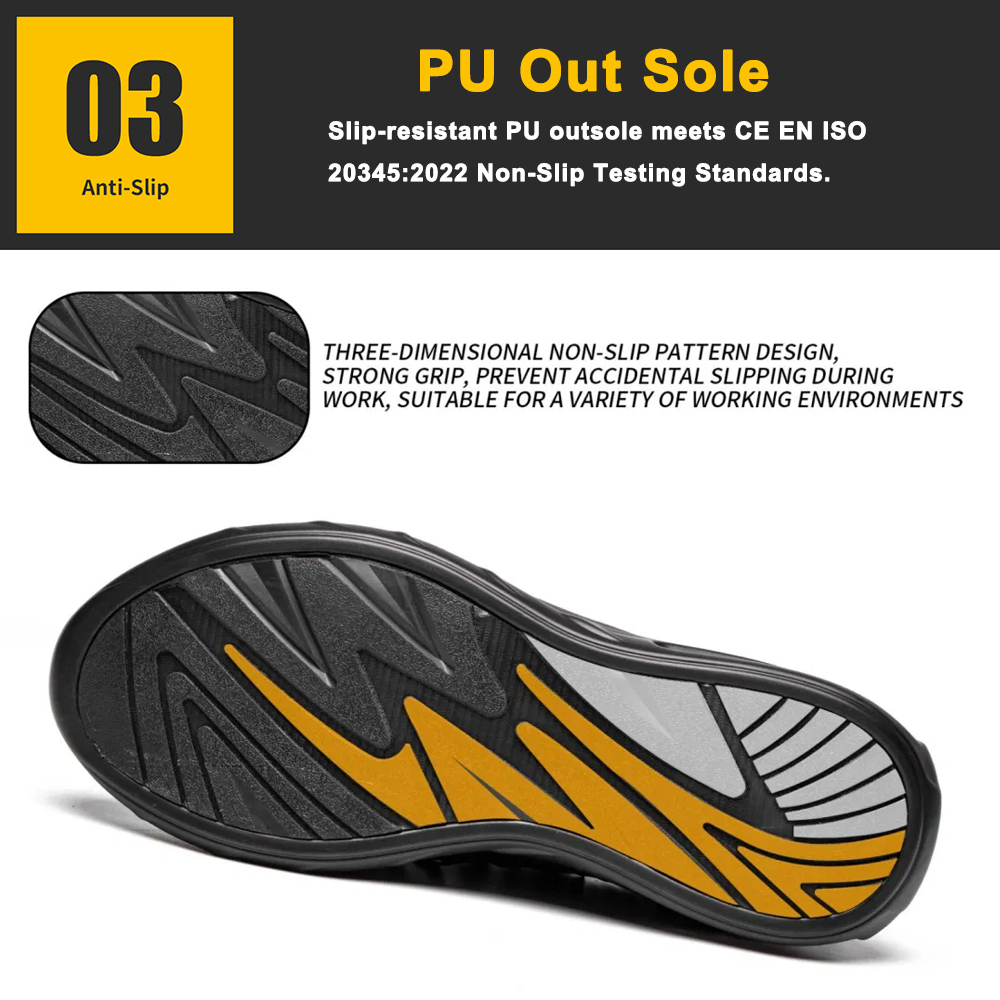Air Cushioned Fashionable Sports Safety Shoes with Steel Toe