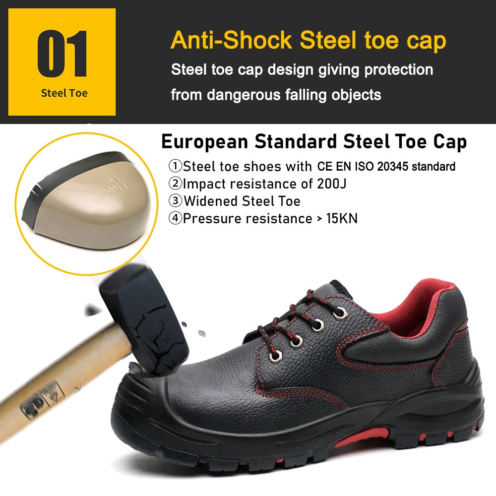 HRO Rubber Sole Steel Toe Work Safety Shoes