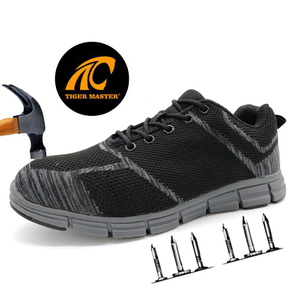 Anti-slip composite toe anti puncture sport safety shoes men
