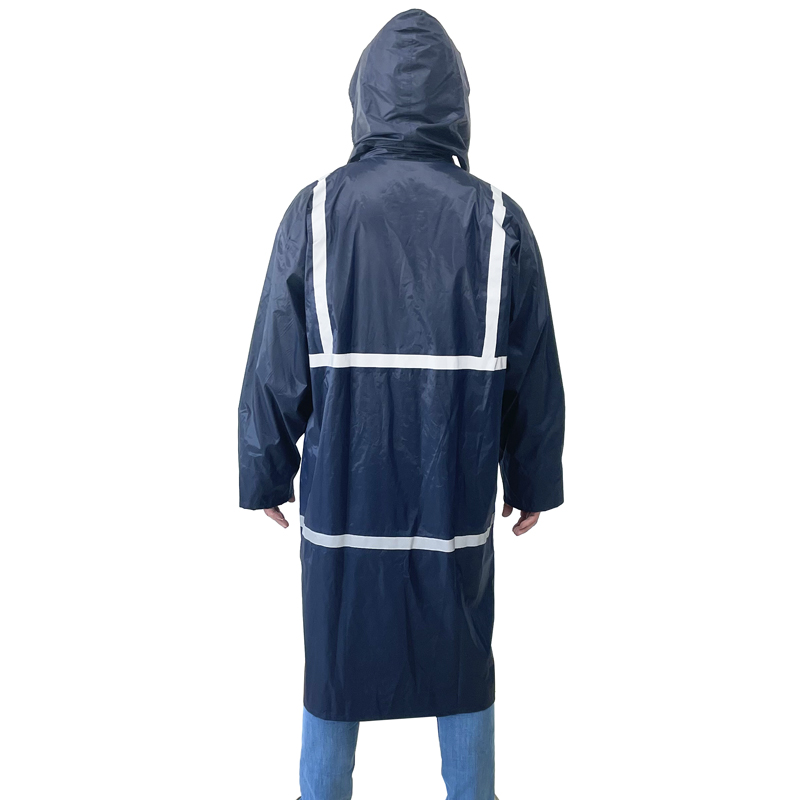 Waterproof Polyester Hi-vis Reflective Raincoat Jacket for industrial