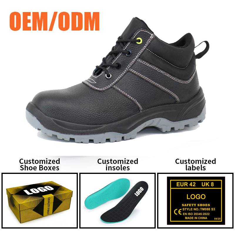 Composite Toe Metal-free Leather Safety Shoes for Men
