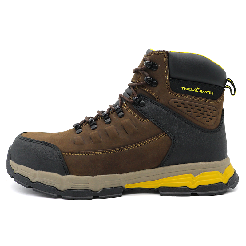 Genuine Leather Fiberglass Toe Safety Shoes High Quality