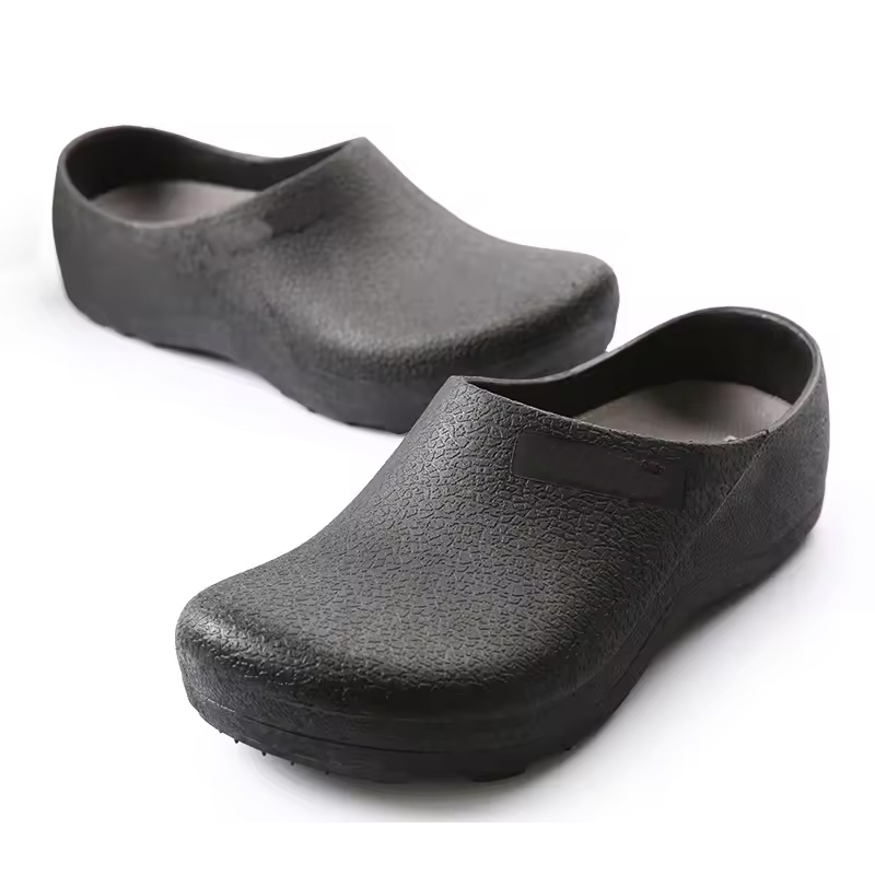 Black Waterproof PVC Kitchen Chef Shoes Non-slip