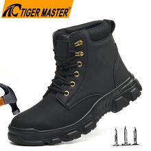 Black Steel Toe Labor Industrial Safety Boots