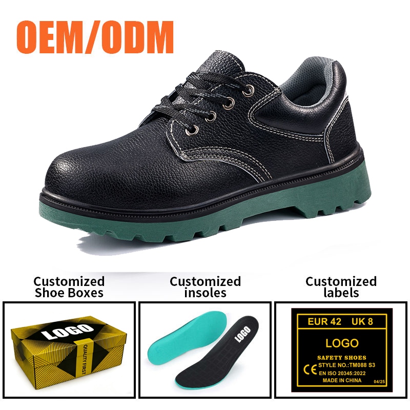 Anti-smash Puncture-proof Leather Work Shoes with Steel Toe