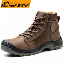Genuine Leather Steel Toe Construction Safety Shoes for Men