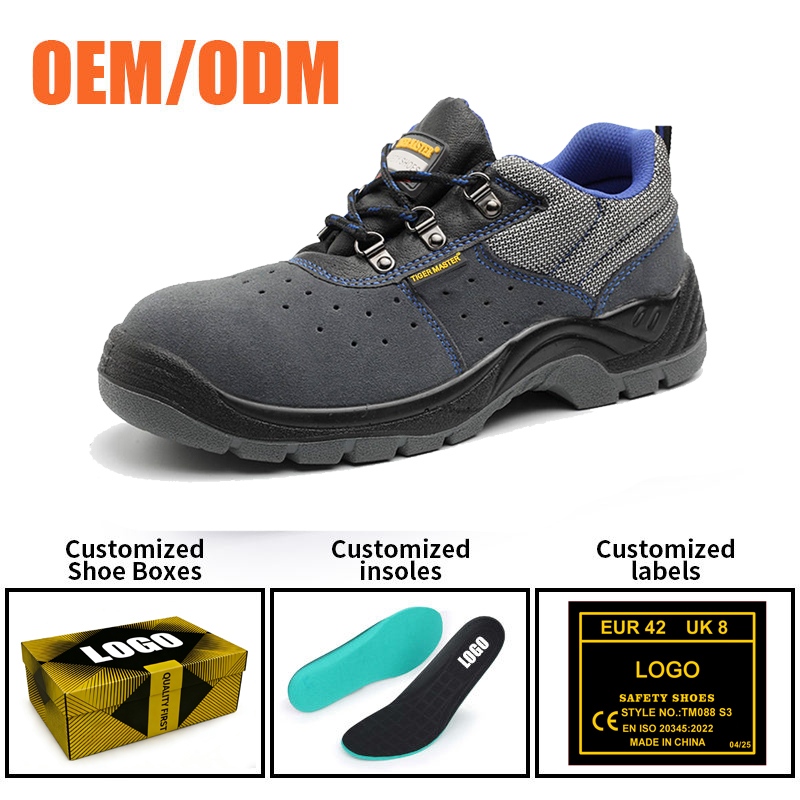 Non-slip Suede Warehouse Safety Shoes with Steel Toe