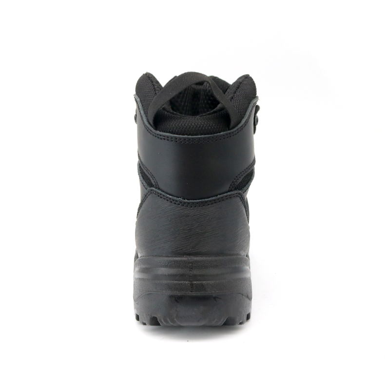 Genuine Leather Fiberglass Toe Safety Shoes Black
