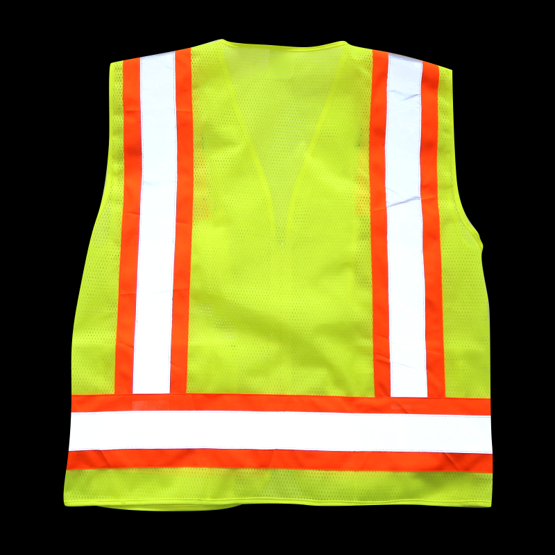 Multiple Pockets Mesh Fabric Reflective Safety Vest 