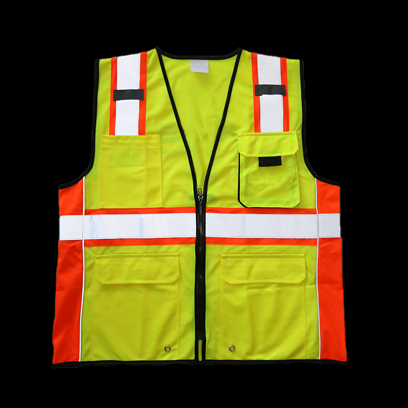 Multiple Pockets Hi-vis Reflective Safety Vest for Workers