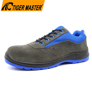 CE Fiberglass Toe Anti Static Grey Suede Safety Shoes