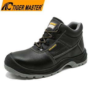 Leather Prevent Puncture Steel Toe Work Boots for Men