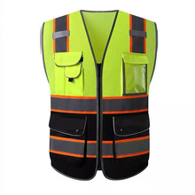Polyester Hi-vis Reflective Safety Vest Multiple Pockets