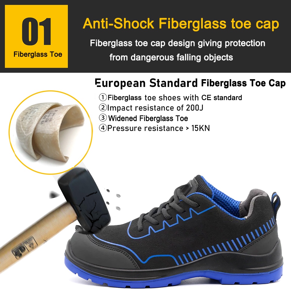 Unisex Fiberglass Toe ESD Safety Shoes Sport for Workshop